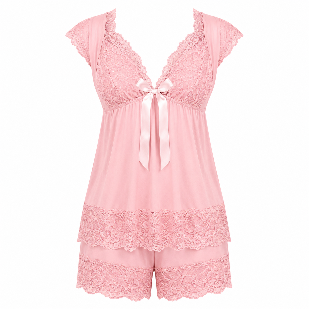 Ashel’s Soft Lace Grace 2-Piece Nighty Set