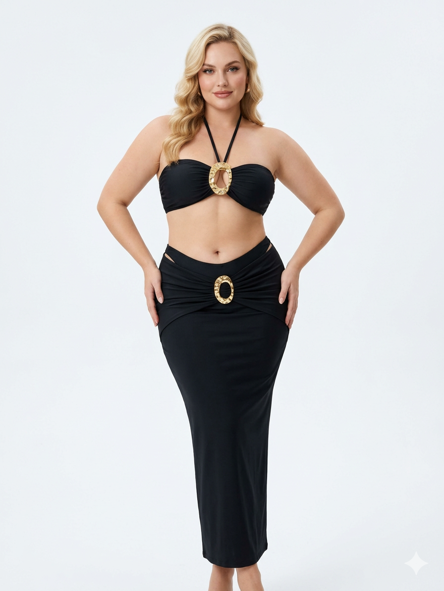 Ashel’s Allure Black Beachwear