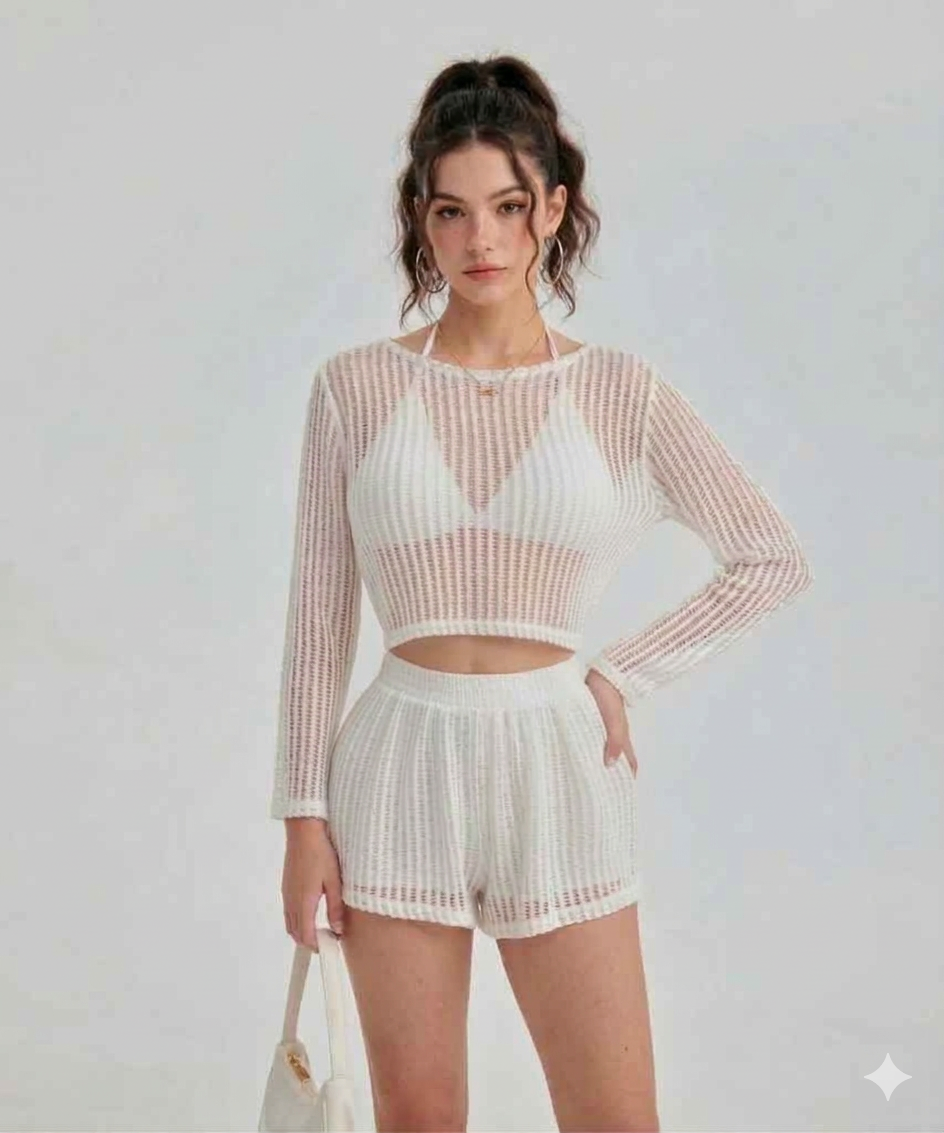 Ashel’s Sheer Net Resort Beachwear