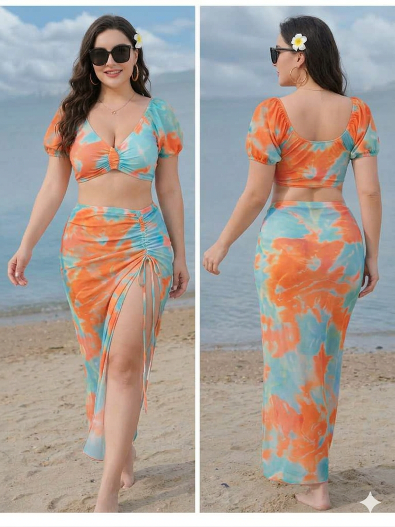 Ashel’s Sunset Orange Beachwear